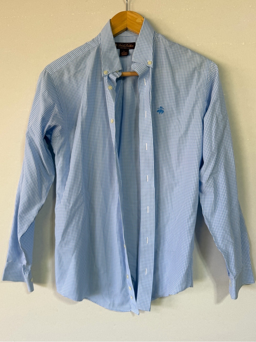 Brooks Brothers Light Blue Gingham Button-Down Shirt